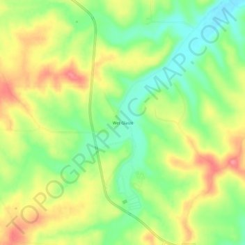 Wet Glaize topographic map, elevation, terrain