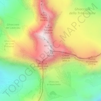 Il Roc topographic map, elevation, terrain