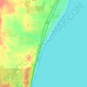 Springport topographic map, elevation, terrain