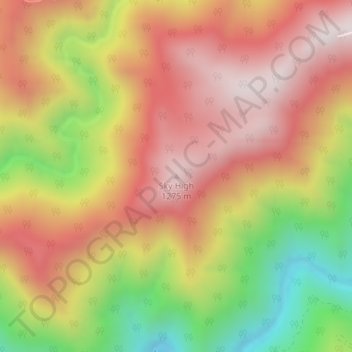 Sky High topographic map, elevation, terrain