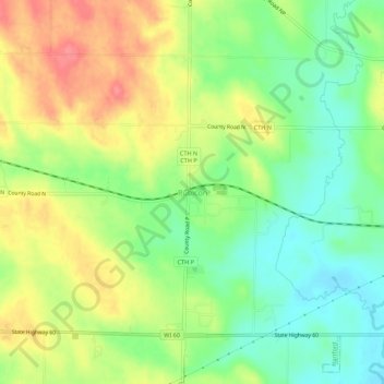 Rubicon topographic map, elevation, terrain