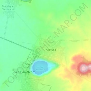Aljojuca topographic map, elevation, terrain