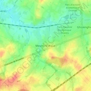 Meslin-l'Évêque topographic map, elevation, terrain