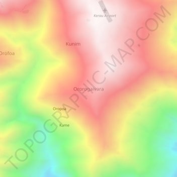 Ororogaivara topographic map, elevation, terrain