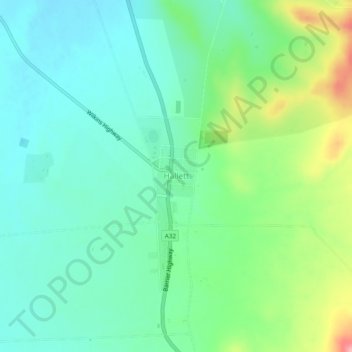 Hallett topographic map, elevation, terrain