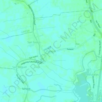 Palapat topographic map, elevation, terrain
