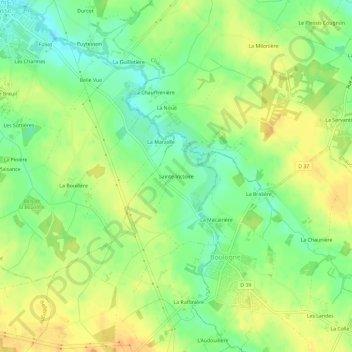 Sainte-Victoire topographic map, elevation, terrain