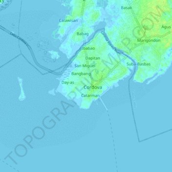 Cordova topographic map, elevation, terrain