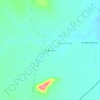 Raipuriya topographic map, elevation, terrain