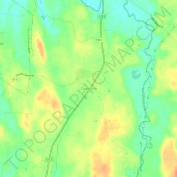 Clermont topographic map, elevation, terrain