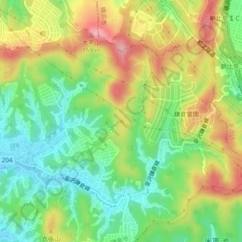 Walnut Mountain topographic map, elevation, terrain