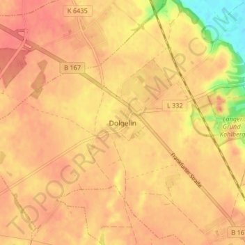 Dolgelin topographic map, elevation, terrain