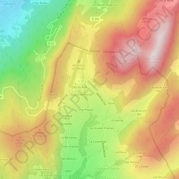 Ramble topographic map, elevation, terrain