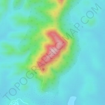 Bukit Kuayah Laut topographic map, elevation, terrain