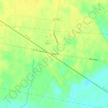 Gadsden topographic map, elevation, terrain