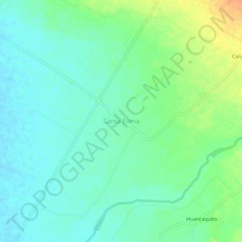 Santa Elena topographic map, elevation, terrain
