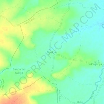 Neelbad topographic map, elevation, terrain