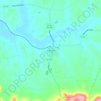 New Hope topographic map, elevation, terrain