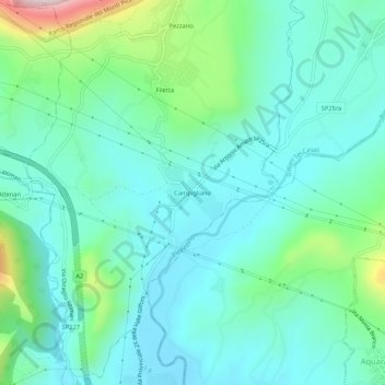 Campigliano topographic map, elevation, terrain