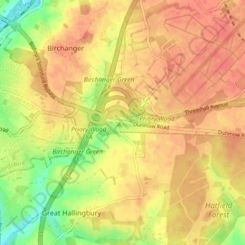 Start Hill topographic map, elevation, terrain
