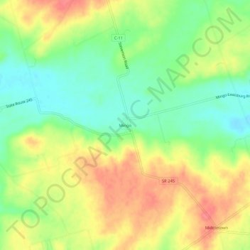 Mingo topographic map, elevation, terrain