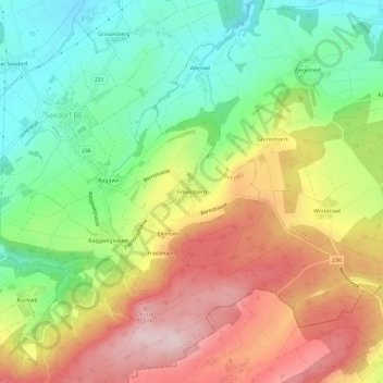 Frienisberg topographic map, elevation, terrain