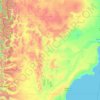 Chubut Province topographic map, elevation, terrain