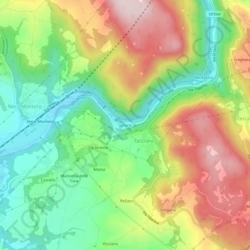 Stifone topographic map, elevation, terrain