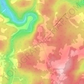 Mount Storm topographic map, elevation, terrain