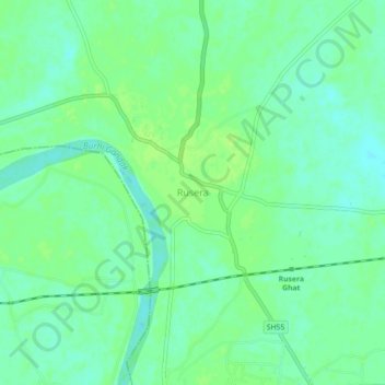 Rusera topographic map, elevation, terrain