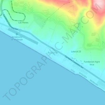 Arizona topographic map, elevation, terrain