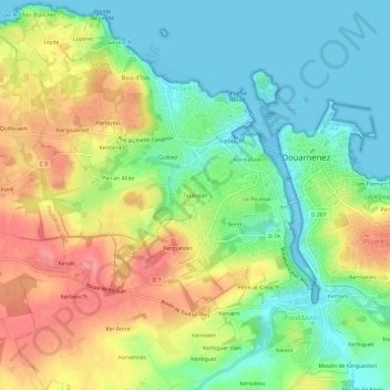 Toubalan topographic map, elevation, terrain