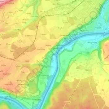 Tiefenau topographic map, elevation, terrain
