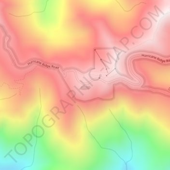 Hurricane Ridge topographic map, elevation, terrain