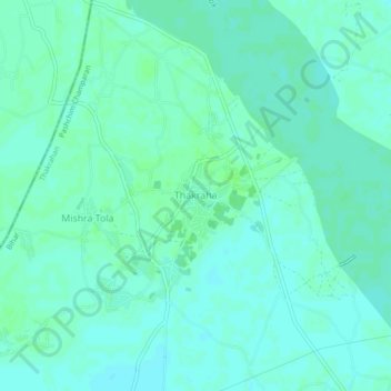 Thakraha topographic map, elevation, terrain