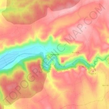 Pelegrina topographic map, elevation, terrain