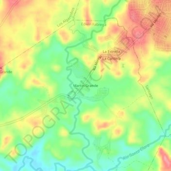 Martin Grande topographic map, elevation, terrain
