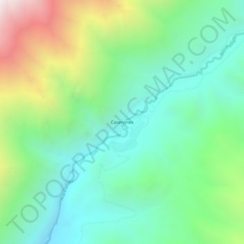 Caserones topographic map, elevation, terrain