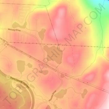 Tippings Pond topographic map, elevation, terrain
