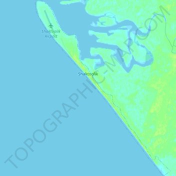 Shaktoolik topographic map, elevation, terrain