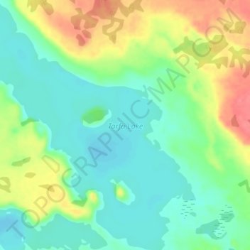 Tarfu Lake topographic map, elevation, terrain