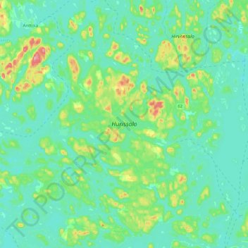 Hurissalo topographic map, elevation, terrain