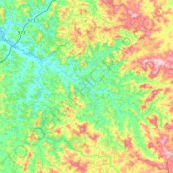 Piracema topographic map, elevation, terrain