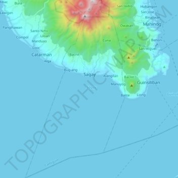 Sagay topographic map, elevation, terrain