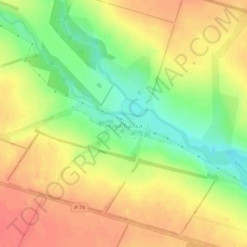Nova Balka topographic map, elevation, terrain