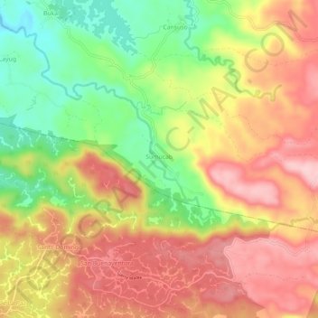 Sumucab topographic map, elevation, terrain