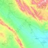 Tanjaro Subdsitrict topographic map, elevation, terrain