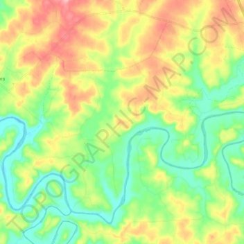 Atafona topographic map, elevation, terrain