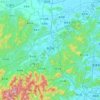 Anji County topographic map, elevation, terrain
