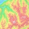 Val de Bagnes topographic map, elevation, terrain
